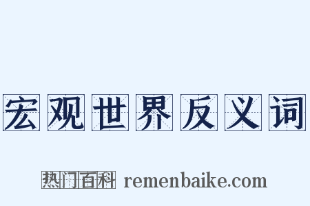 宏观世界反义词是什么意思的图片